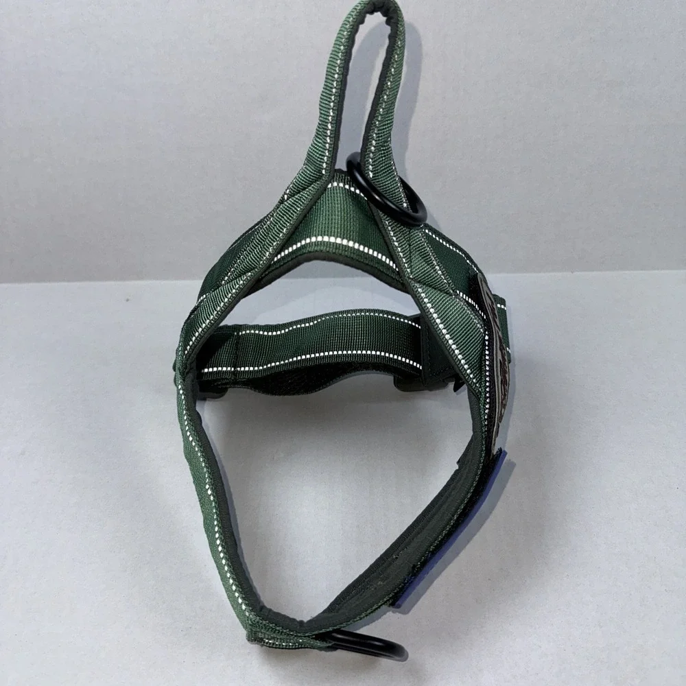Annchwool No‎ Pull Dog Harness Soft Padded Handle Reflective Escape Proof Green